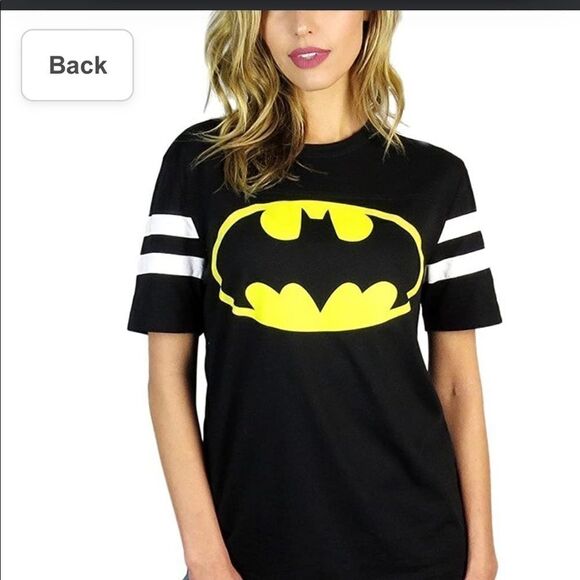 Batman DC Comics Womens Varsity Football Tee, size S. - Picture 2 of 8
